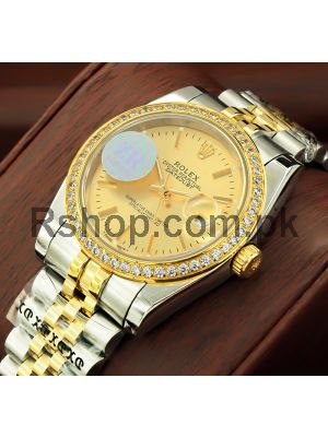 Rolex Datejust Two Tone Diamond Bezel Watch Price in Pakistan