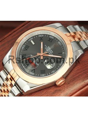 Rolex DateJust Two Tone Grey Dial Watch  (2021) Price in Pakistan