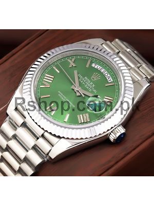 Rolex Day-Date Green Dial Swiss ETA 2836 Watch Price in Pakistan