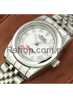 Rolex Lady Datejust White Roman Dial Watch Price in Pakistan
