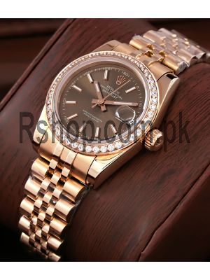 Rolex Lady Datejust Chocolate Dial Watch Price in Pakistan