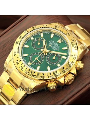 Rolex Cosmograph Daytona Yellow Gold Green Dial Watch Price in Pakistan