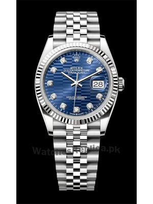 Rolex Datejust 36 Jubilee Blue Fluted Motif Diamond Dial Watch Price in Pakistan
