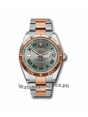 Rolex Datejust Green Roman Numeral Men's Watch Price in Pakistan