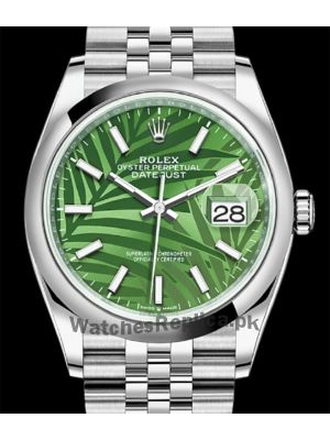 New 2021 Rolex Datejust Green Palm Motif Dial 126200 Watch  (2021) Price in Pakistan