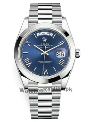 Rolex Day-Date 40 Platinum 228206 Blue Roman Dial Watch Price in Pakistan