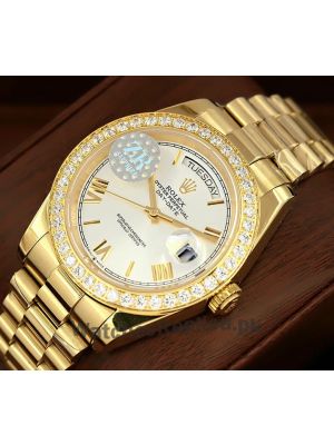 Rolex Day Date Gold Diamond Bezel Watch  (2022) Price in Pakistan