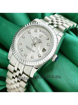 Rolex Day Date silver diamond dial watch Price in Pakistan