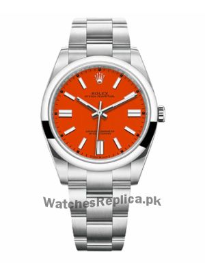Rolex Oyster Perpetual Coral Red Dial Watch  Price in Pakistan