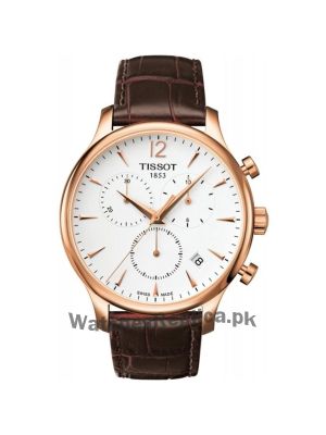 Tissot Tradition Classic Rose Gold Swiss White Dial Leather Strap Watch Price in Pakistan
