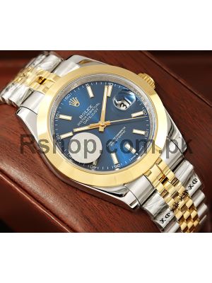 Rolex Datejust Two-Tone Blue Dial Swiss Watch