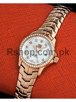 Tag Heuer Link White Mother of Pearl Diamond Ladies Watch Price in Pakistan