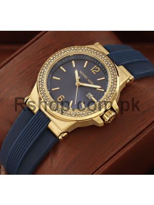 Women's Michael Kors Mini Dylan Blue Silicone Watch MK2490
