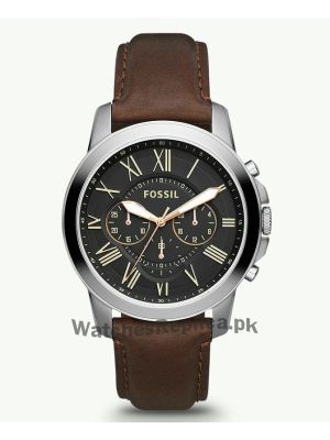 Fossil Grant Chronograph Brown Leather Watch FS4813  (Same as Original) Price in Pakistan