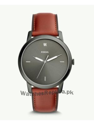 Fossil Minimalist Carbon Series Three-Hand Smokey Amber Leather Watch FS5479  (Same as Original) Price in Pakistan