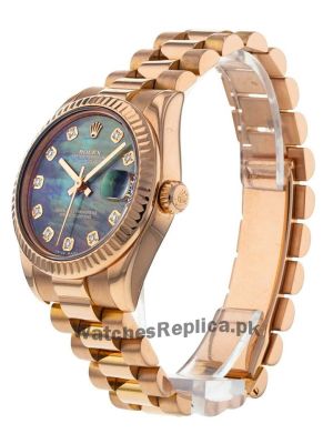 Rolex Datejust President Rose Gold  Pearl Diamonds Dial Watch Price in Pakistan