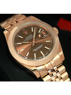 Rolex Datejust Rose Gold Brown Dial Watch 2021  Price in Pakistan