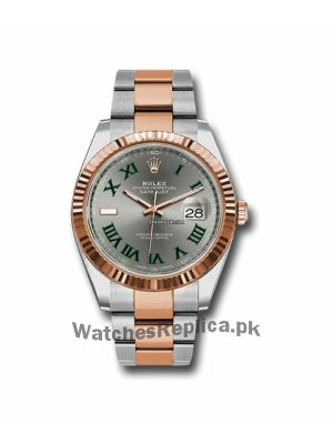 Rolex Datejust Green Roman Numeral Men's Watch Price in Pakistan