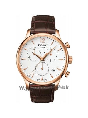 Tissot Tradition Classic Rose Gold Swiss White Dial Leather Strap Watch Price in Pakistan