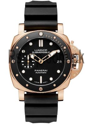 Panerai Submersible Rose Gold Goldtech Divers Watch Price in Pakistan