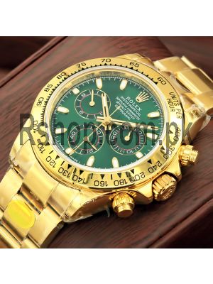 Rolex Cosmograph Daytona Yellow Gold Green Dial Watch Price in Pakistan