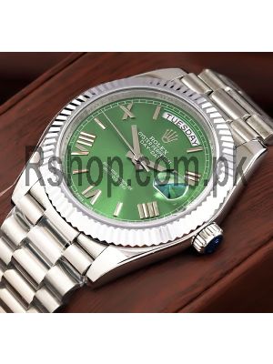 Rolex Day-Date Green Dial Swiss ETA 2836 Watch Price in Pakistan
