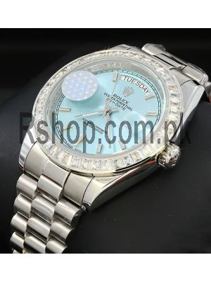 Rolex Day-Date Ice Blue Dial Watch Price in Pakistan