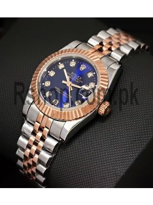 Rolex Lady-Datejust Blue Dial Watch (Swiss Quality) Price in Pakistan